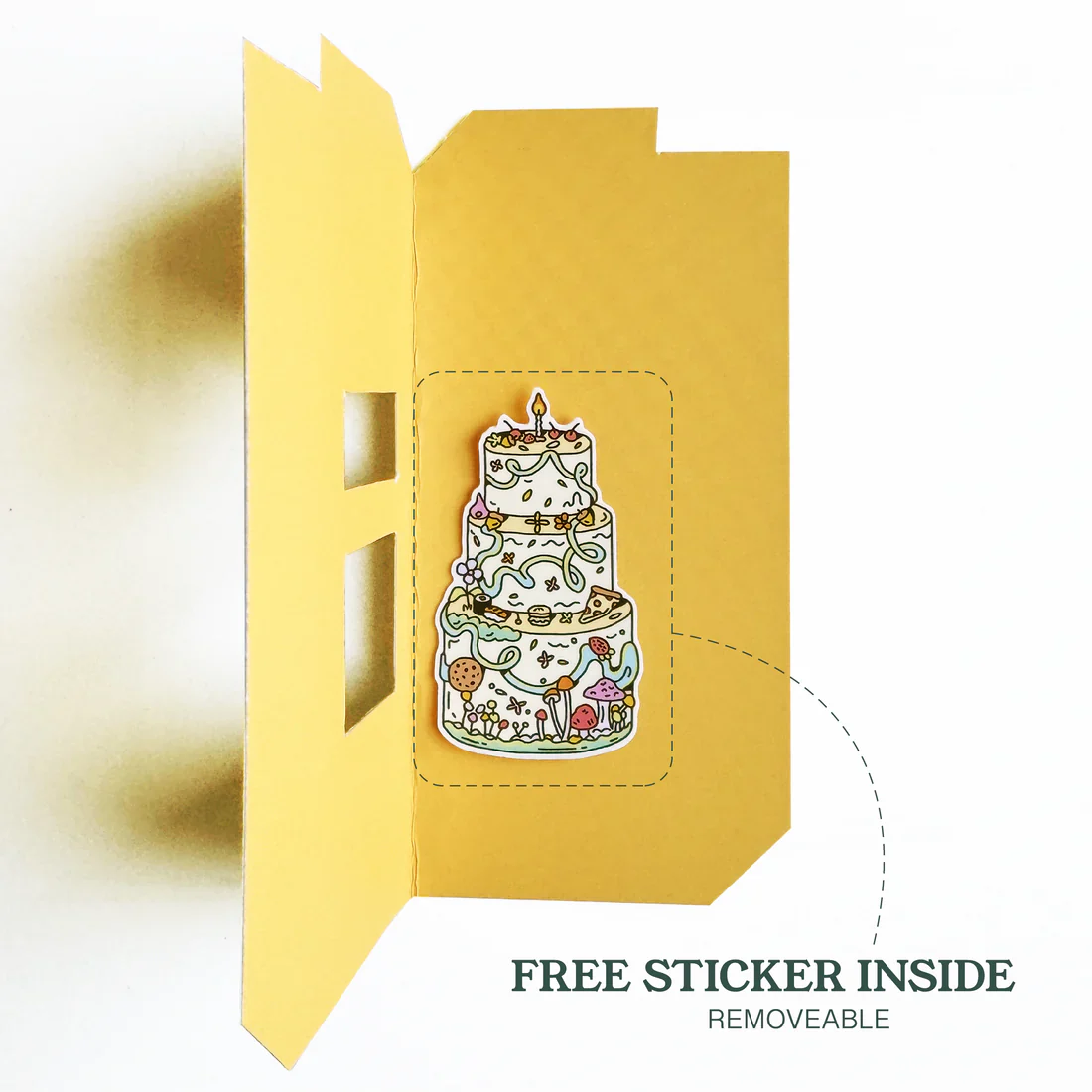 Birthday Apartment Greeting Card with Free Sticker - Image 3