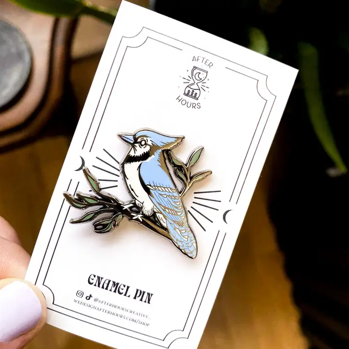 Blue Jay Enamel Pin
