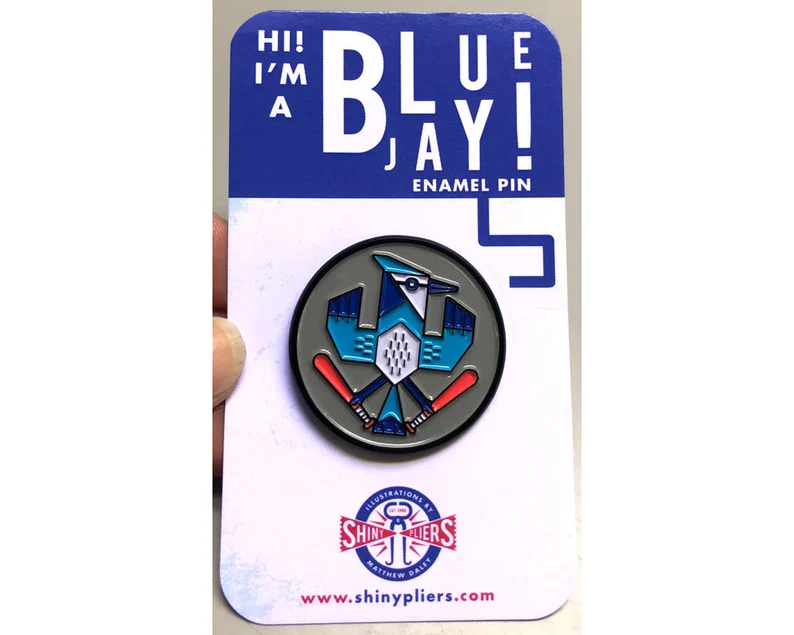 Blue Jay Soft Enamel Pin - Image 2