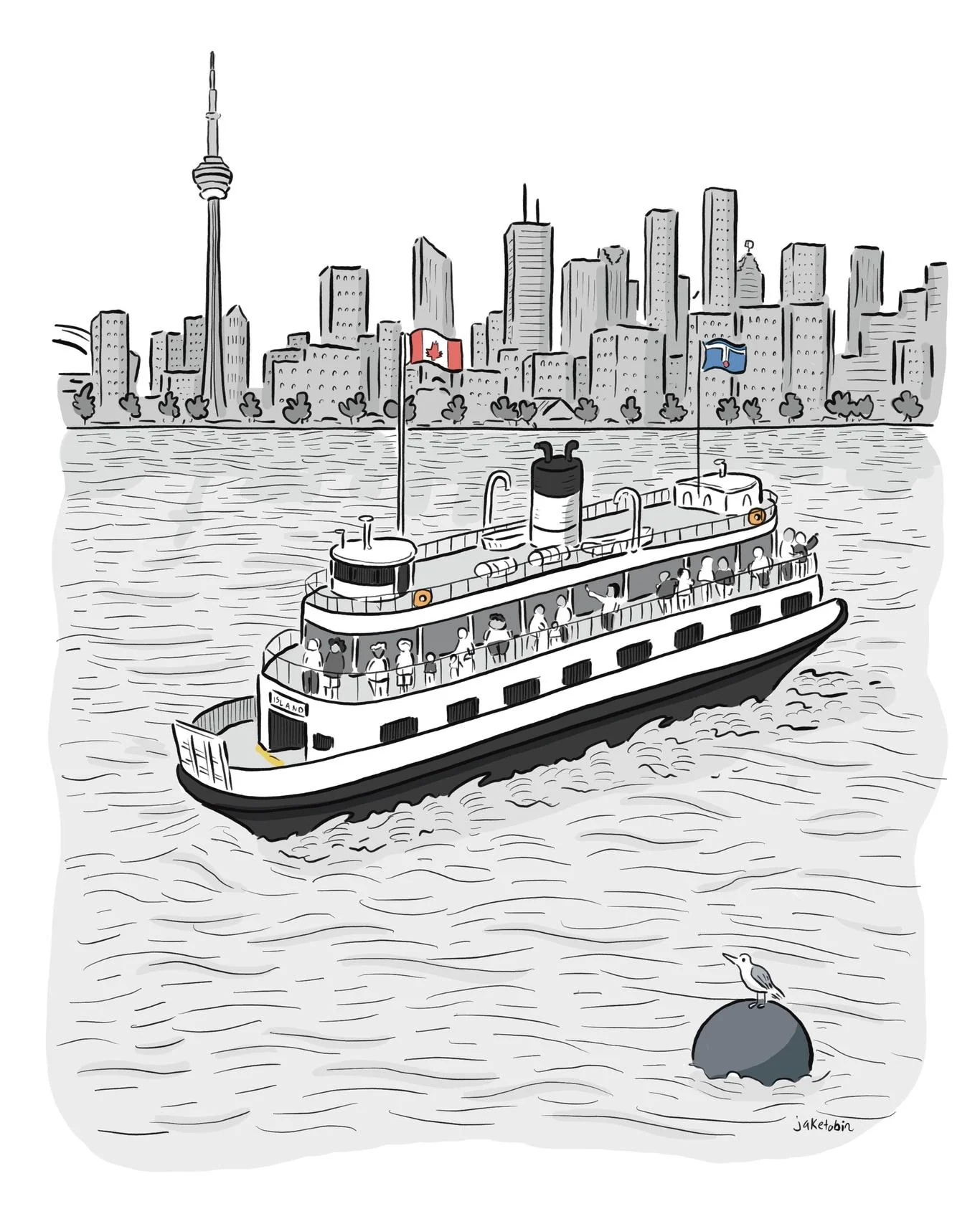 Centre Island Ferry Art Print