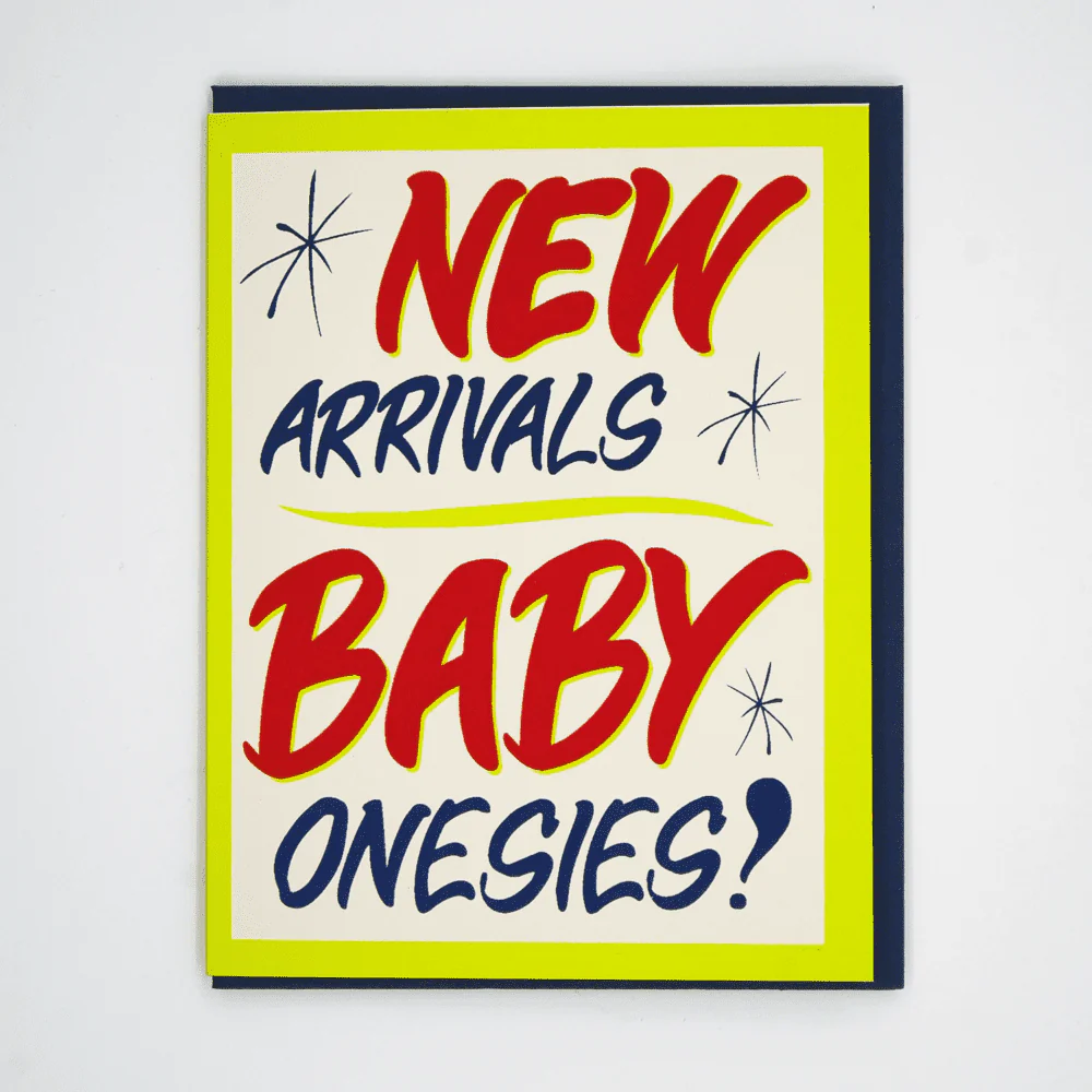 Honest Ed's Style New Baby Card