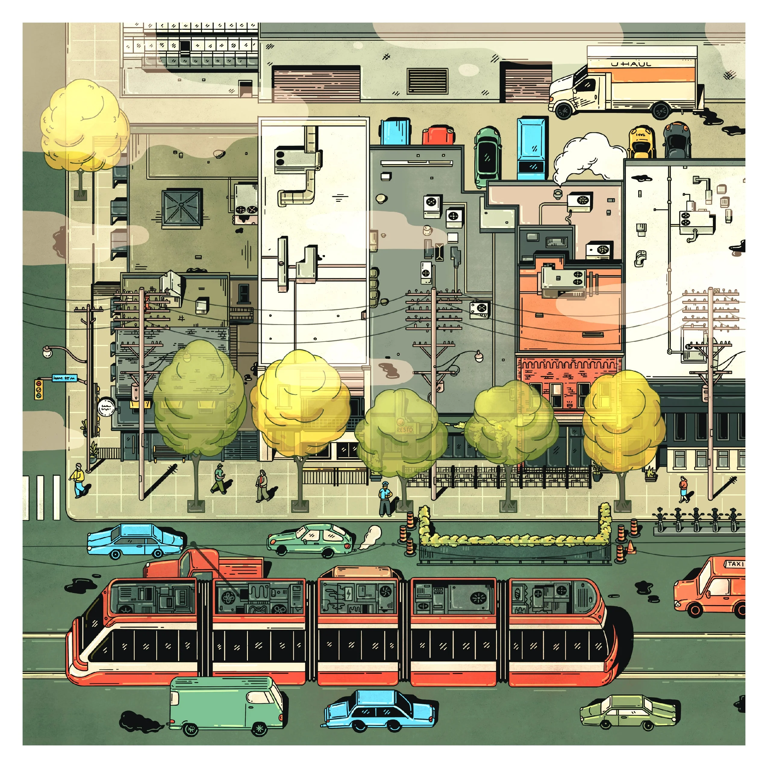 King X Portland Art Print (8"x8") - Image 2