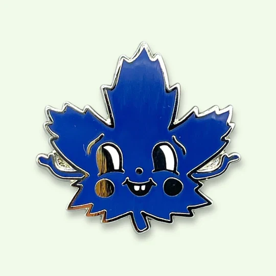 Maple Leaf Blue Enamel Pin
