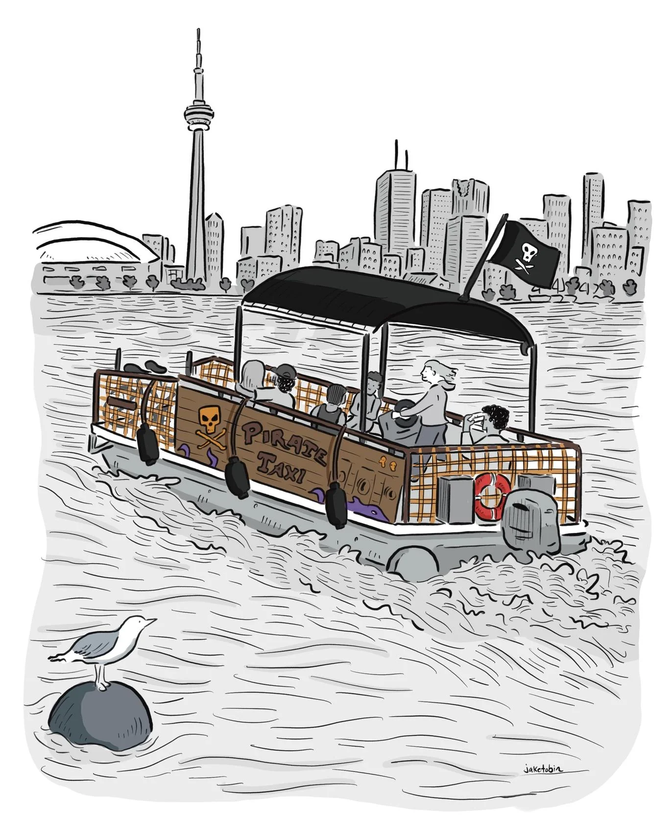 Pirate Water Taxi Art Print