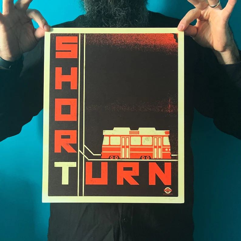 Short Turn Streetcar Art Print - Image 2