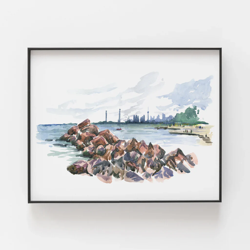 Silver Birch Beach Toronto Art Print