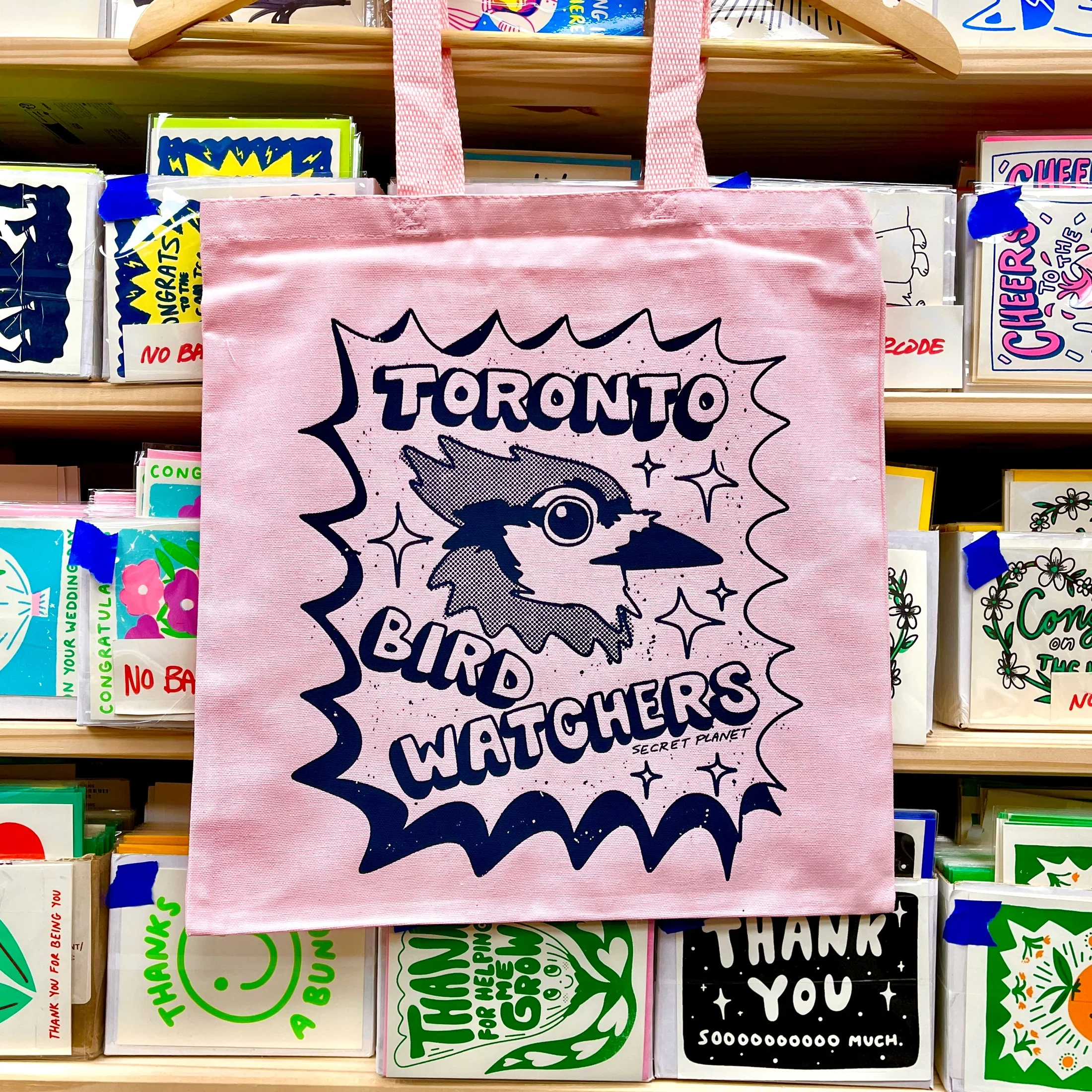 Toronto Bird Watchers Blue Jays Tote Bag (Pink)