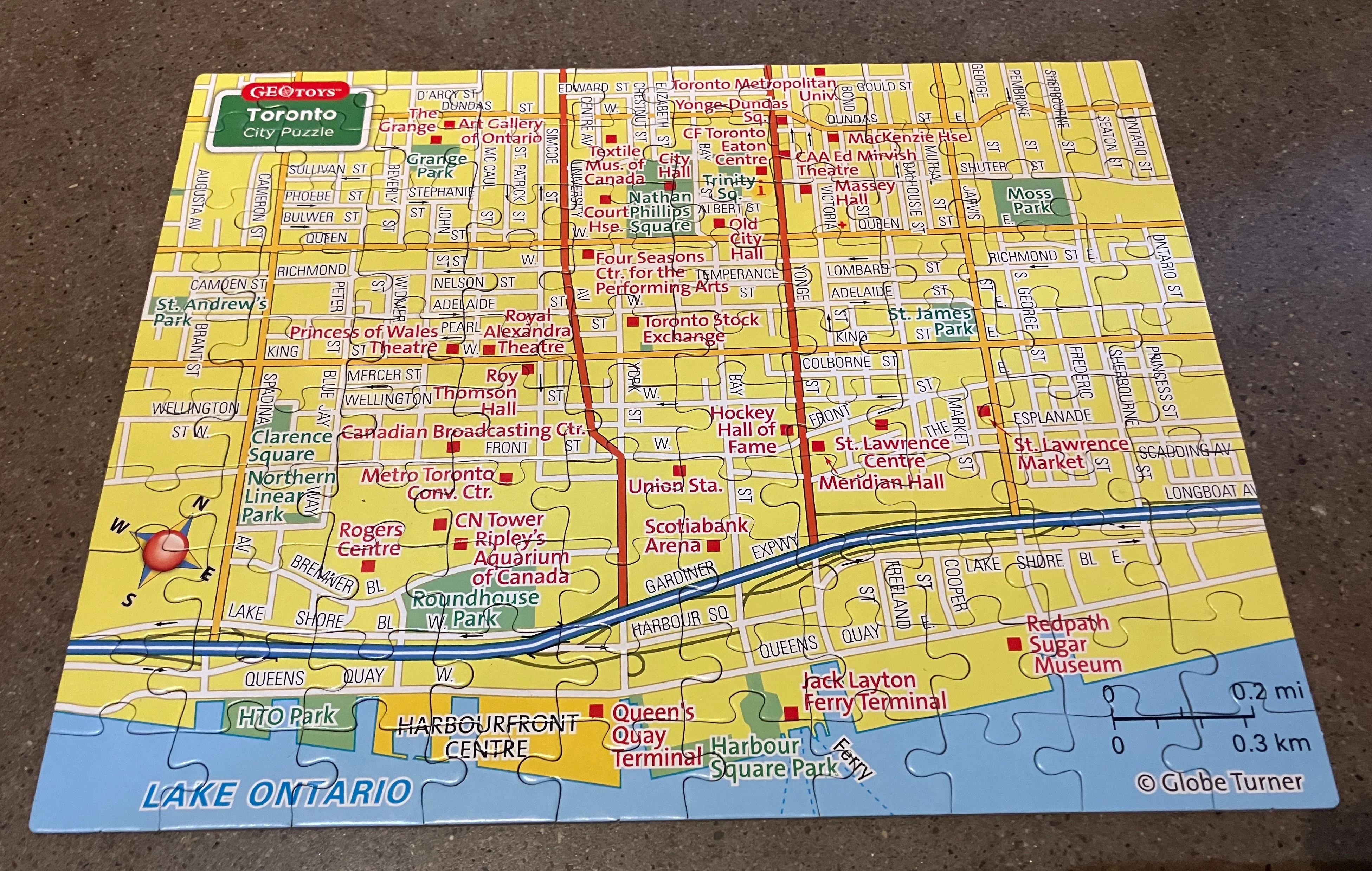 Toronto City Map Mini Jigsaw Puzzle - Image 2
