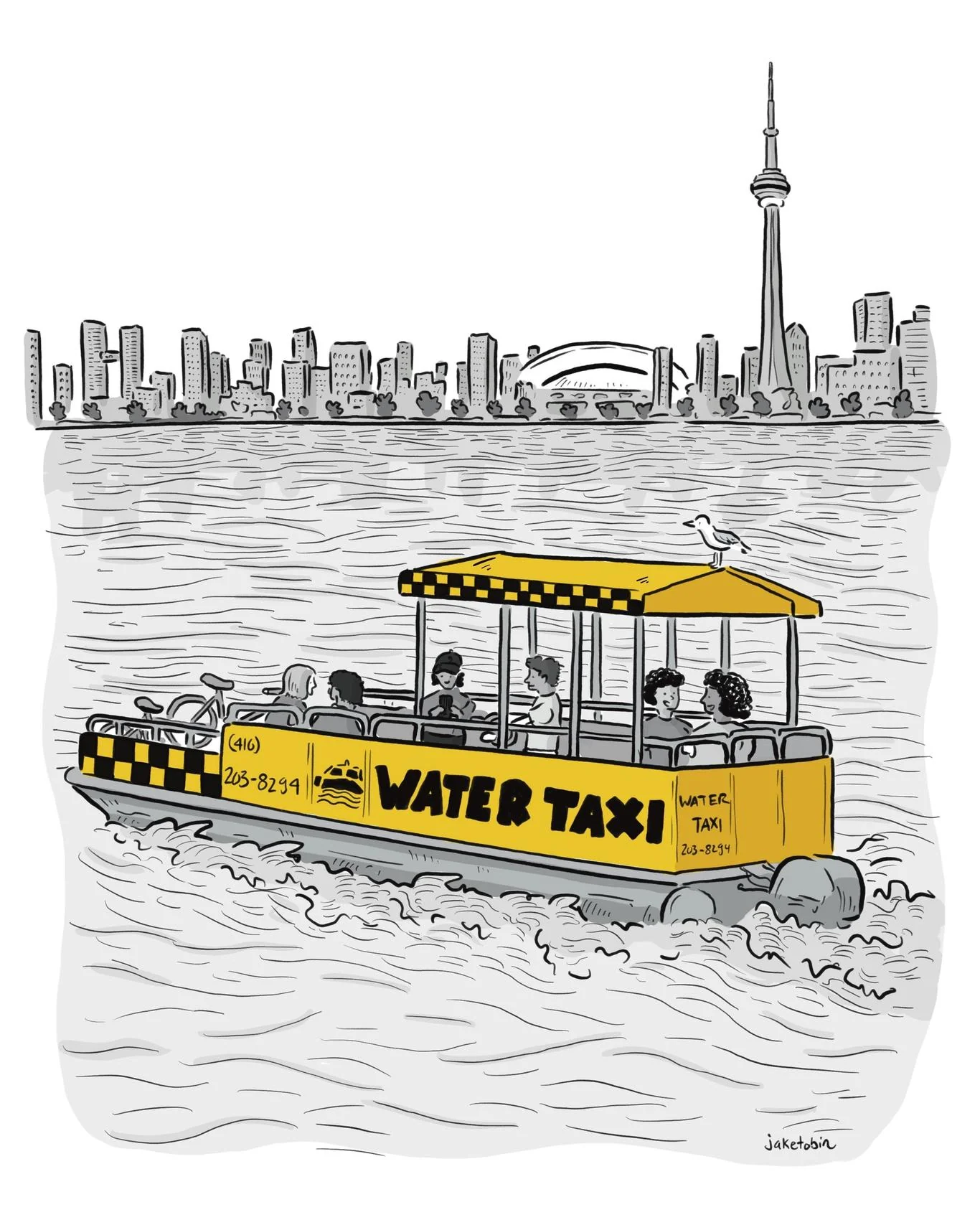 Toronto Harbour Water Taxi Art Print