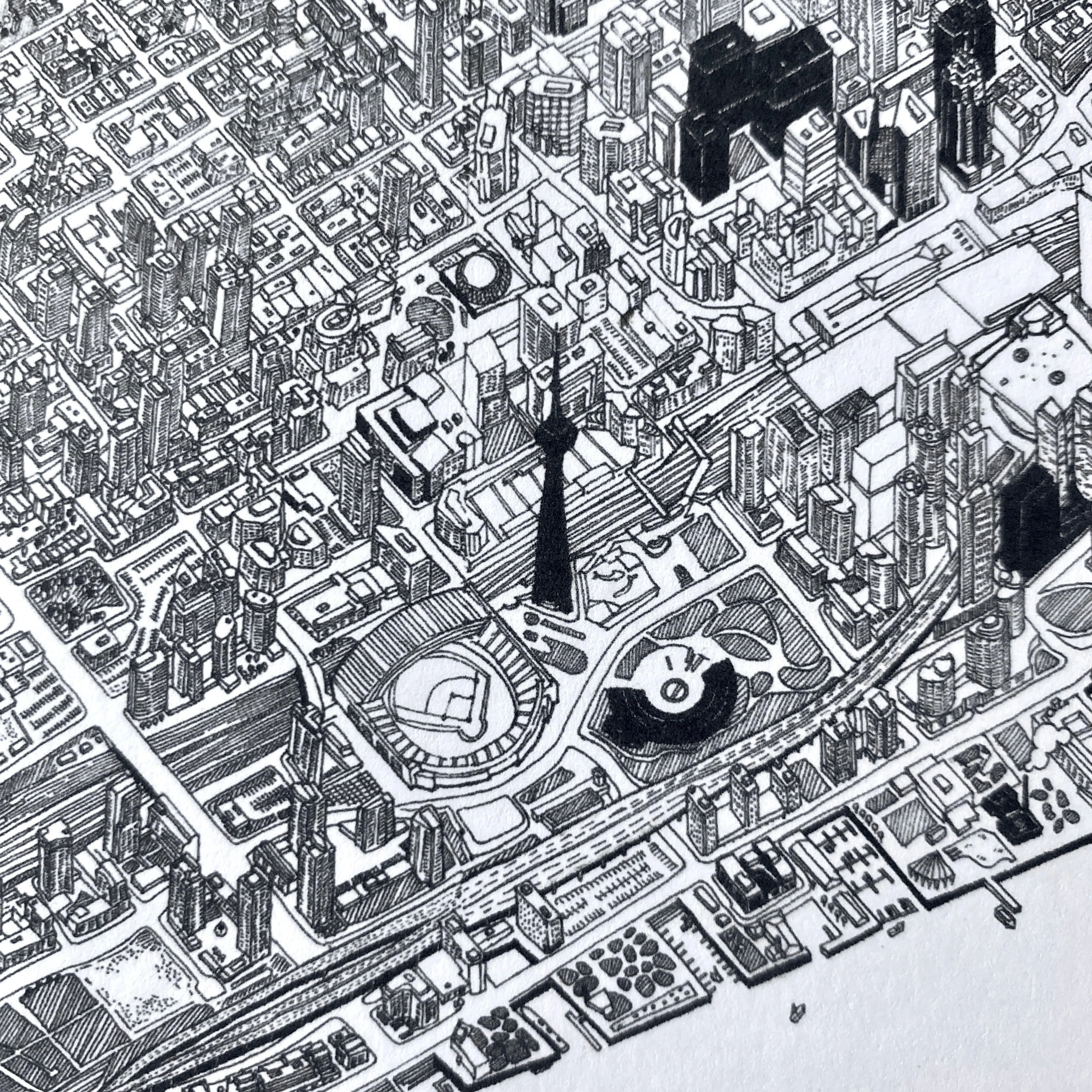Toronto Pen & Ink Art Print - Image 3