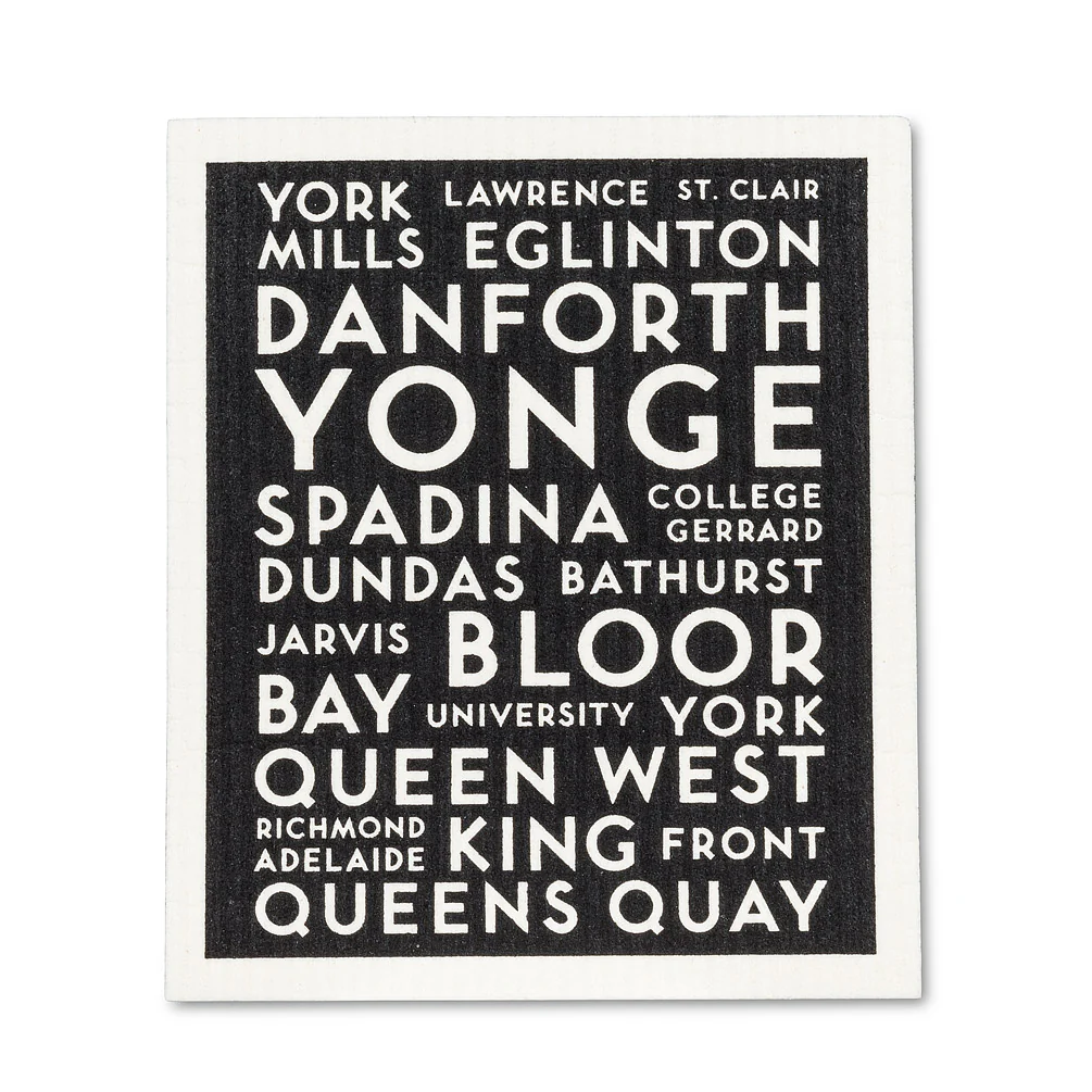 Toronto Street Names Swedish Dishcloths - Image 3