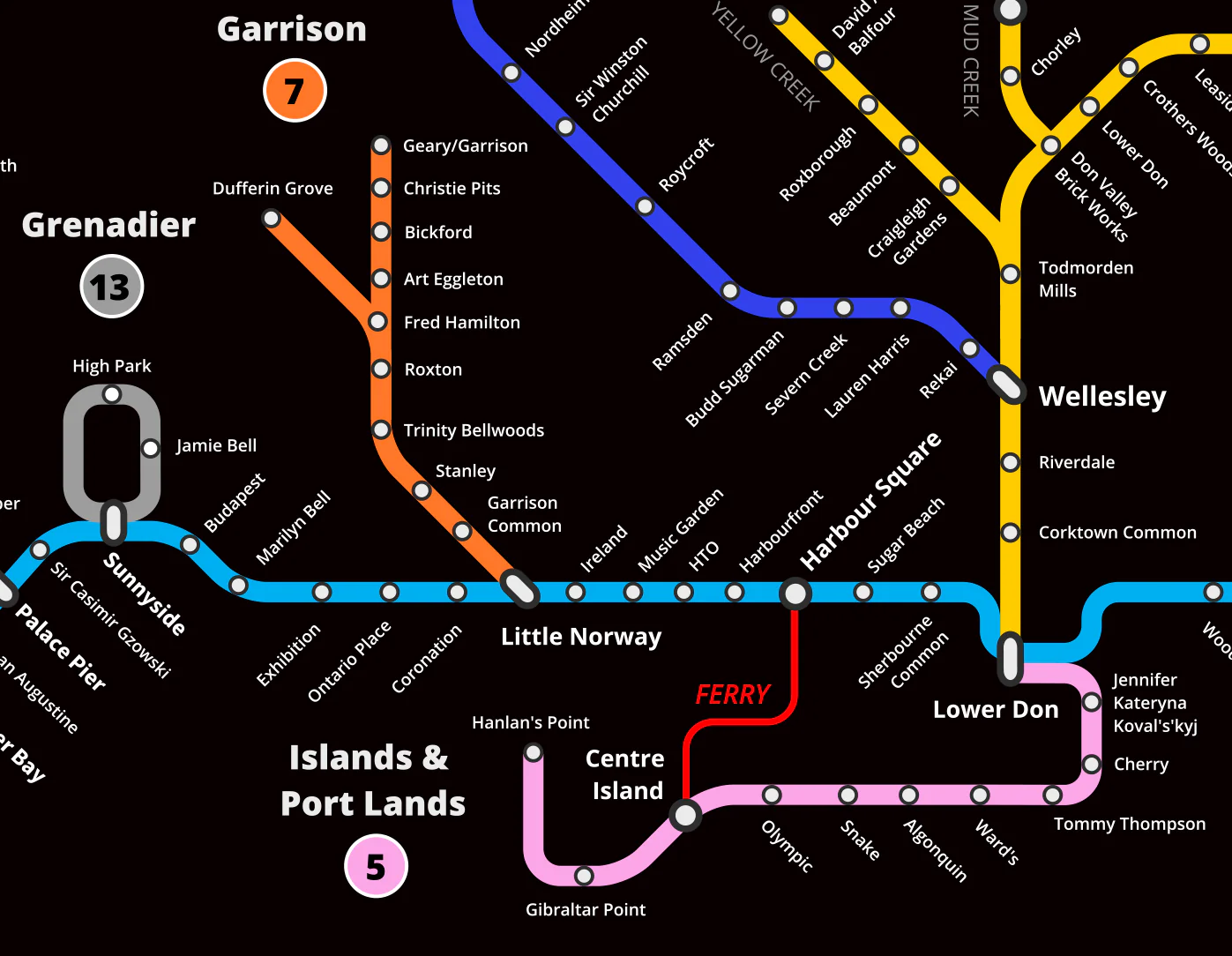 Toronto Waterways Subway Map - Image 4