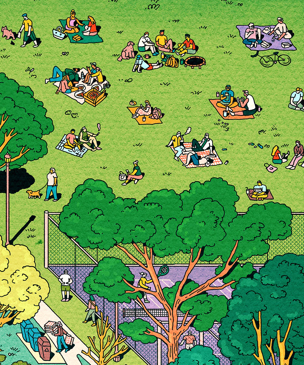 Trinity Bellwoods Bird's-Eye View Art Print (8"x10") - Image 3