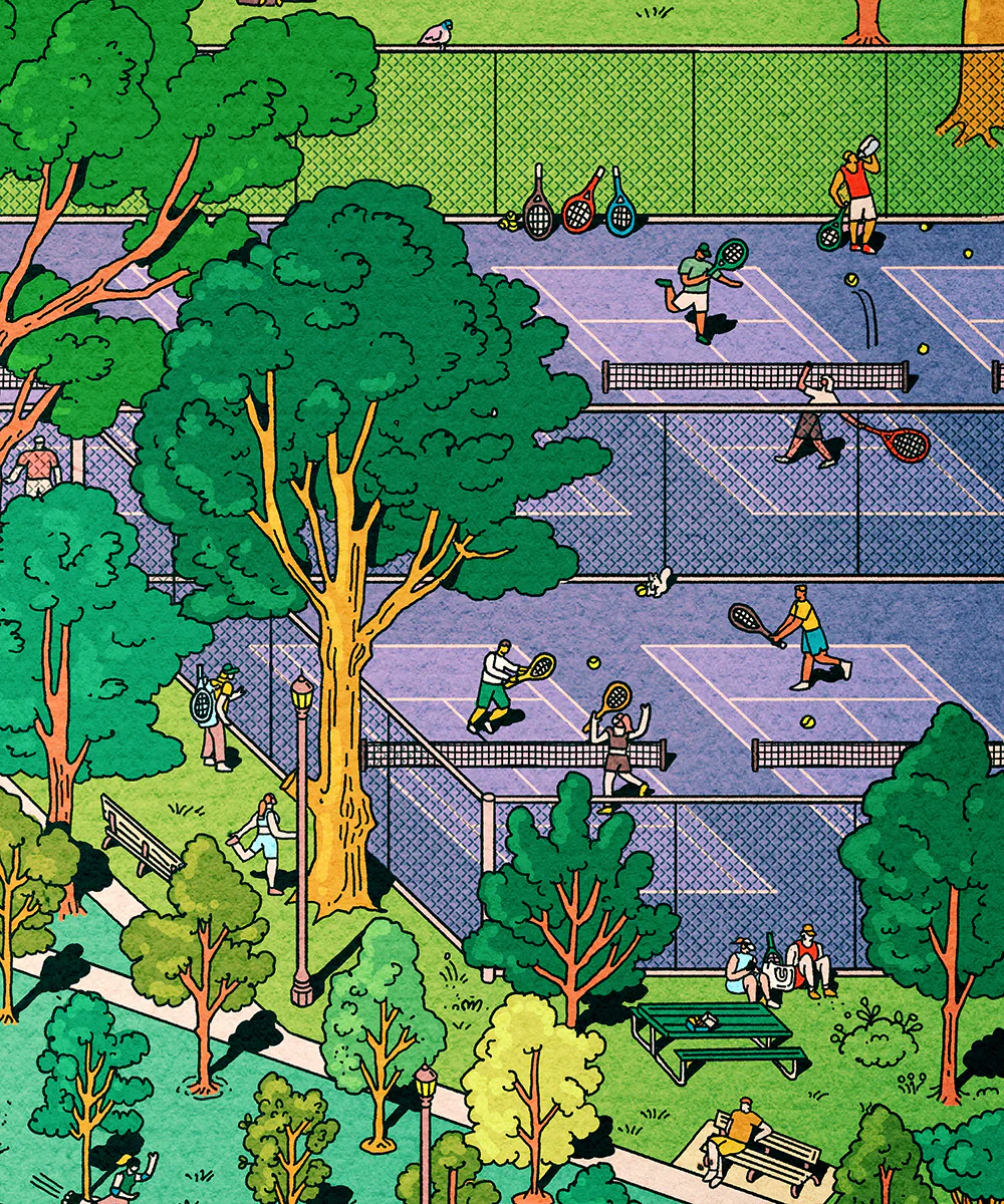 Trinity Bellwoods Bird's-Eye View Art Print (8"x10") - Image 4