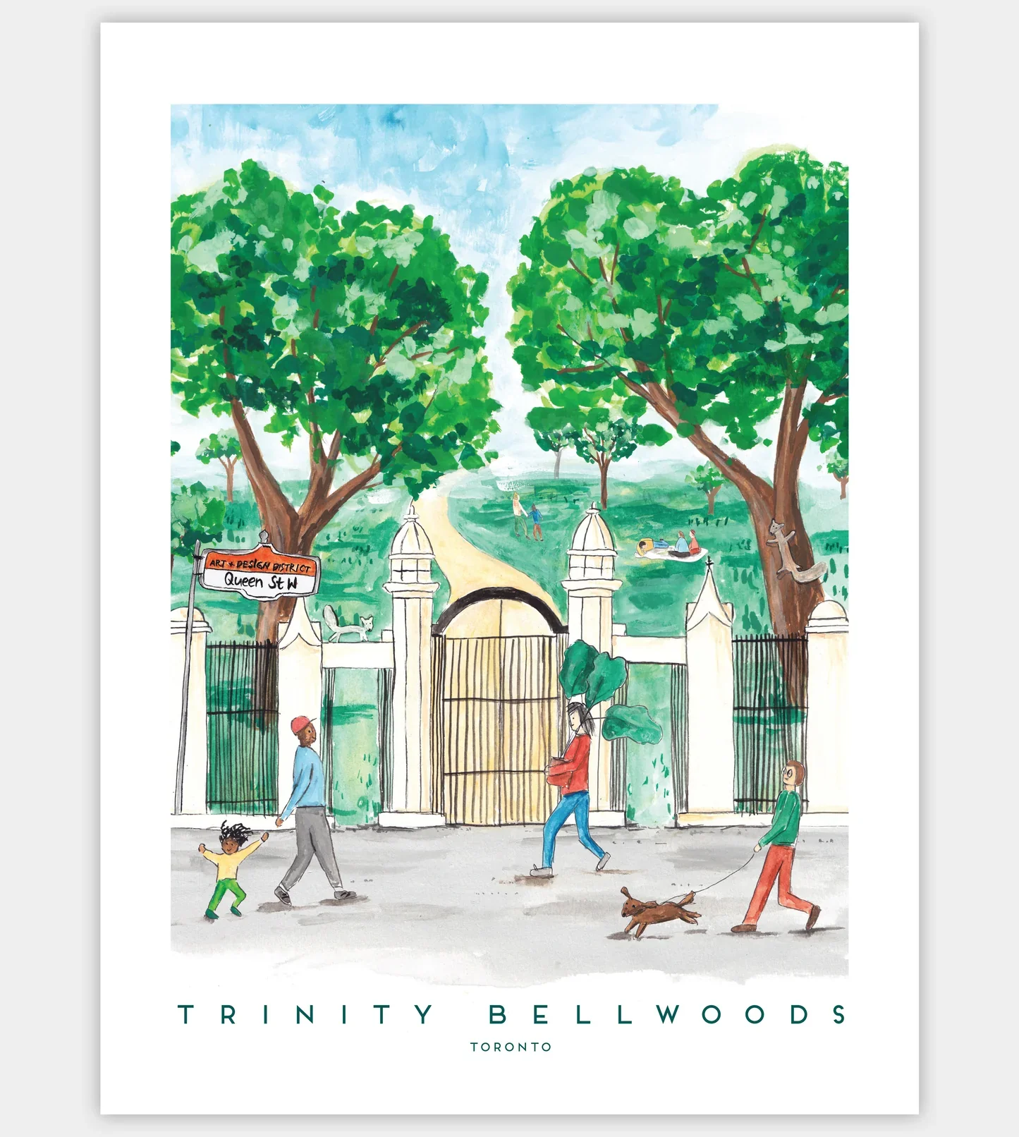 Trinity Bellwoods Summer Art Print (12"x16")