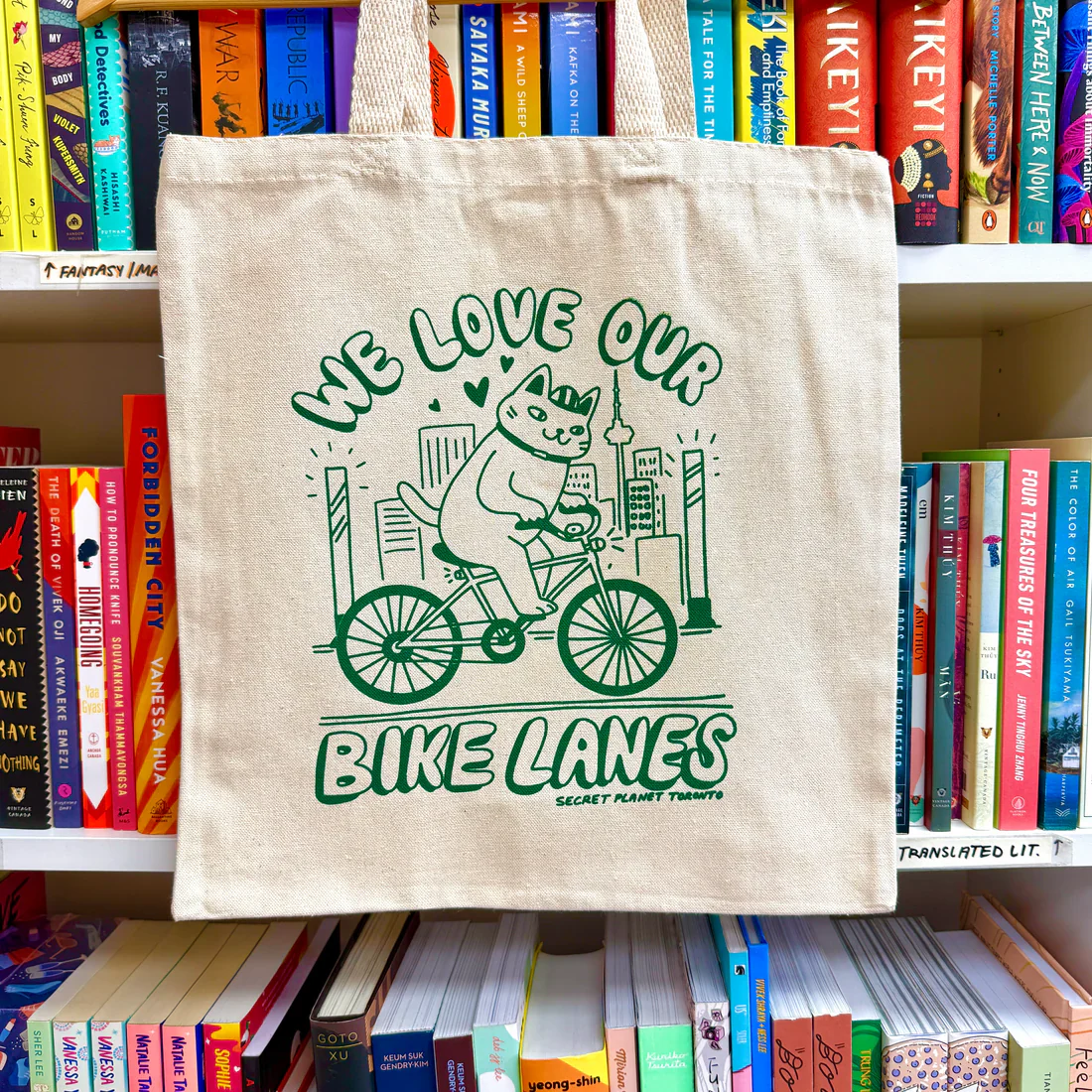 We Love Our Bike Lanes Tote Bag